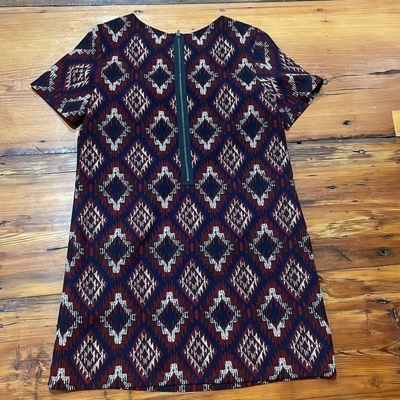 Love 21 red and navy diamond office work dress size large - Picture 4 of 7